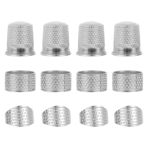 Eease Adjustable Metal Finger Protector for Sewing, 15pcs