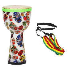 8 Inch African Djembe Drum with Clear Tone, Colorful Design, Lightweight Hand Drum for Adults Kids