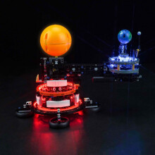 LED Light Kit for Technic 42179 Planet Earth and Moon Model, Dual Power, Ambient Glow