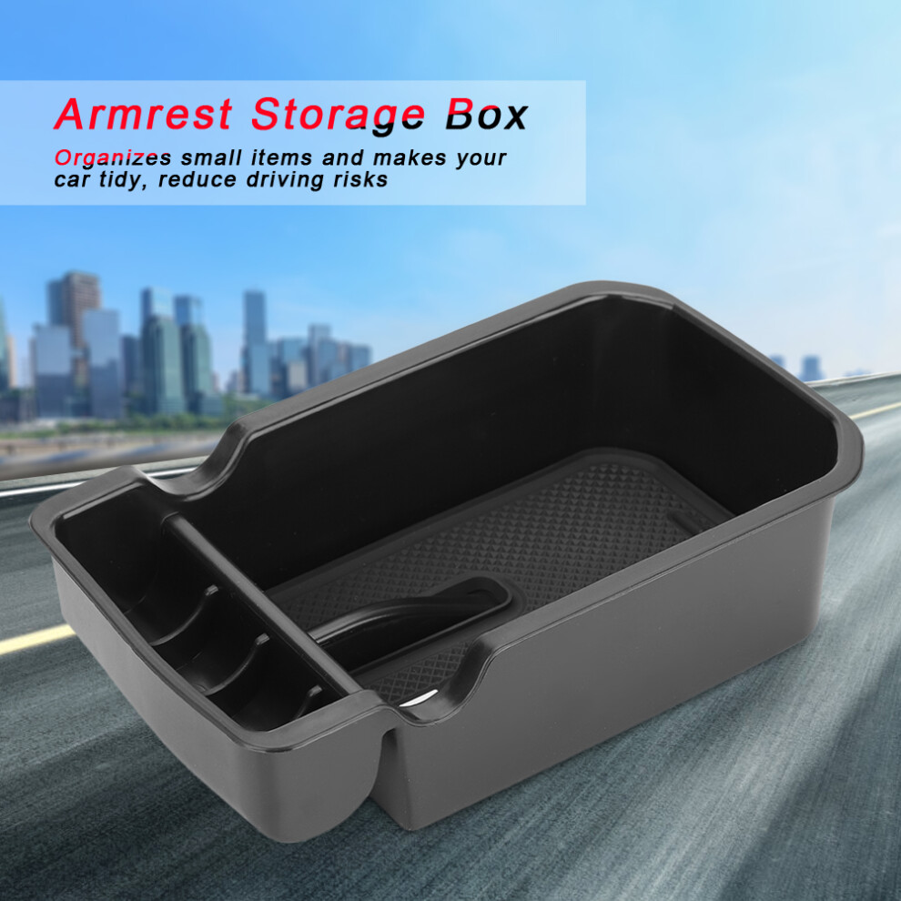 2017+ Jeep Compass Armrest Storage Box Organizer Abs Material Black 9341382773801
