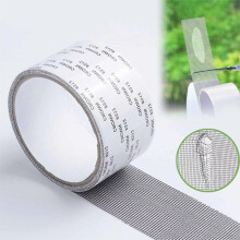 Window Screen Tape Strong Adhesive Fiberglass Mesh Patch for Doors and Windows 5cm x 200cm Black