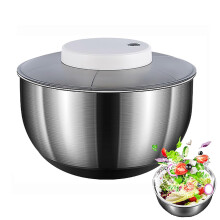 Electric Salad Spinner 4.5L Automatic Vegetable Dryer with OneTouch Operation and USBC Charging