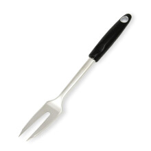 12 Inch Stainless Steel Meat Fork with Sharp Dual Prongs and Ergonomic Long Handle for Cooking