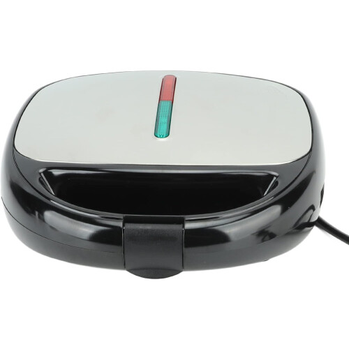 6 Doughnut and Waffle Maker with Nonstick Interchangeable Plates, Cool Touch Handle, Compact Storage 1