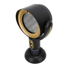 USB Powered Portable Kitchen Exhaust Fan with Removable Filter, Dual Speed Desktop Range Hood for Apartments, Black Gold