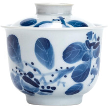 Porcelain Gaiwan Tea Set 145ml Hand Painted Chinese Gaiwan with Saucer for Kung Fu Tea