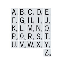 Pretty Comy 26 Letter Alphabet Number DIY Layering Stencils Wall Painting Scrapbook Coloring Embossing Album Decorative Card Template