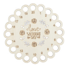 Kilisky Wooden Embroidery Floss Organizer, Hollow Design with Multi Holes, Compatible with Cross Stitch & Sewing Floss Accessories