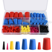 Mosiee 120PCS Silicone Rubber Tapered Assortment Kit for Coatings Painting oiling