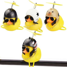 4pcs Duck Bicycle Bell Compatible with Kids' Bikes, Yellow Rubber Duck Horns for Children, Toddlers, Adults - 4 Styles