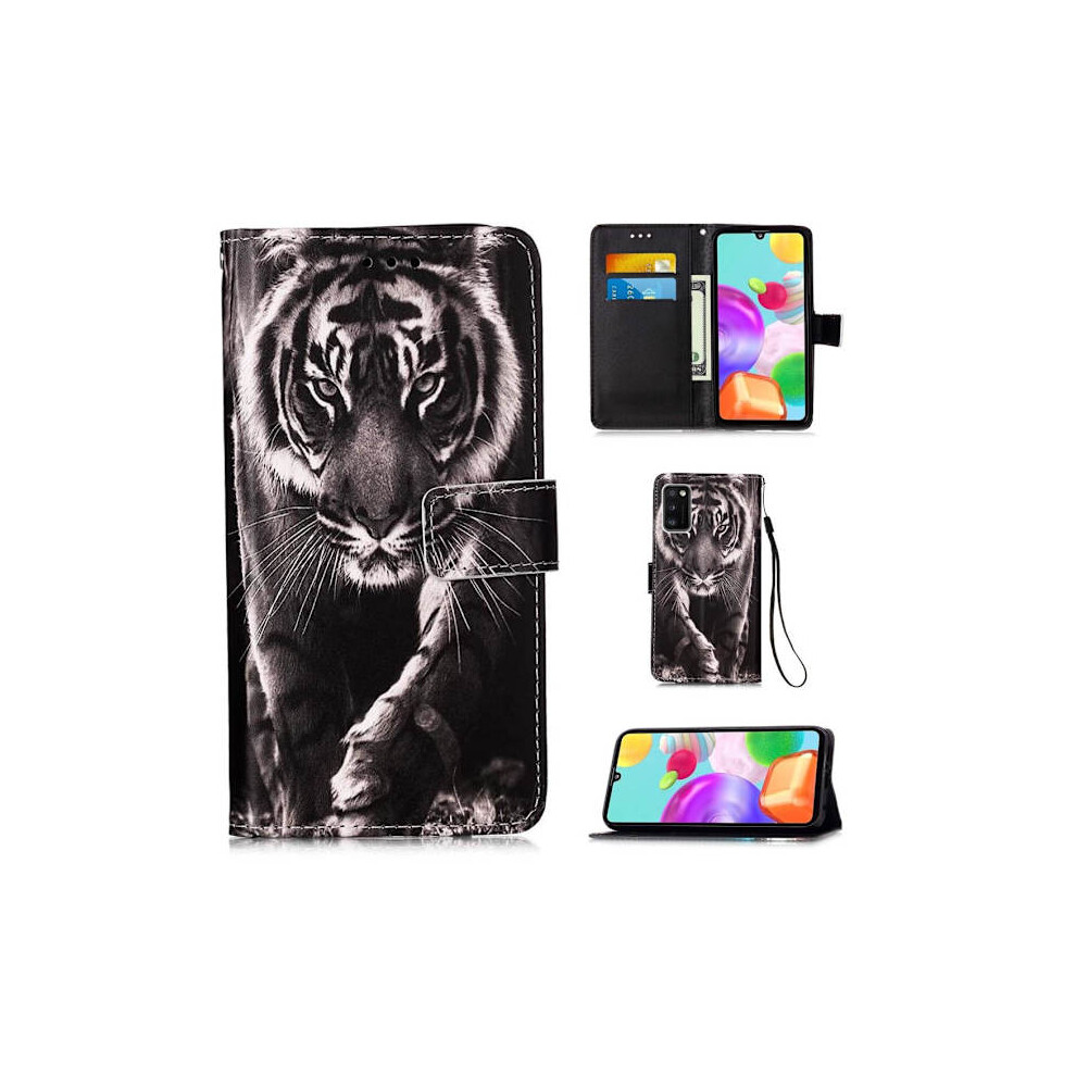 Wallet Case Compatible With Samsung Galaxy A02s Â Tiger Black/White 9389440319431