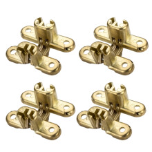 4 Pcs Hinges Concealed Invisible Hidden Mini Cabinet Cross Alloy Thickened Mute Automatic