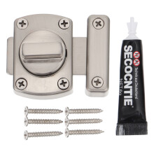 1Pc Door Bolts Latch Home Sliding Furniture Door Lock Useful Gate Safety Lock (Silver)