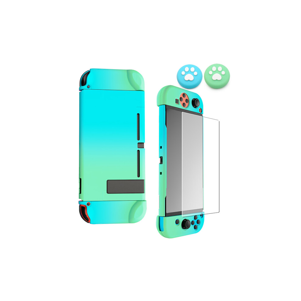 Protective Case For Compatible With Nintendo Switch, Hard Shell Grip For Compatible With Nintendo Switch Console And Joy-Con With 2 Thumb Grips & 9389440220959