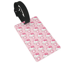 Hello Kitty Luggage Tag Hanger with Name ID Identification Label Removable Wristband for Suitcases Duffel Bags Gym Bags Tool Boxes