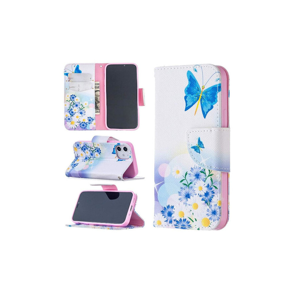 Wallet Case Compatible With Apple Compatible With Iphone 12 - Butterflies And Flowers 9389440221819