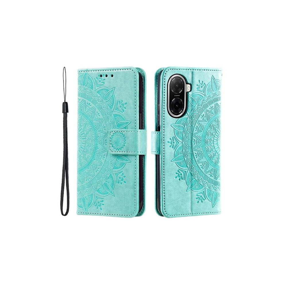 For Compatible With Xiaomi Redmi A5 4G / Poco C71 4G Stand Case Totem Wallet Case Green 9389440221970
