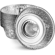 VeZee 8-Inch Disposable Aluminum Angel Food Cake Pans, 20 Count - Compatible with Standard Ovens - Easy Handling, Durable & Affordable