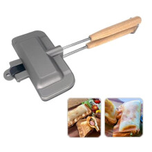 DoubleSided Frying Pan Nonstick Flip Grill for Sandwiches Omelets Pancakes Compact Ergonomic Handle