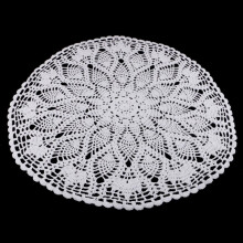 24'' Round Handmade Crochet Flower Table Cloth Doily Doilies Decoration