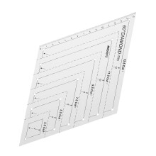 Transparent Acrylic Rulers 45 Degree Diamonds Ruler Craft Quilting Ruler Cutting Rulers DIY Handmade Tailor Supplies 60 degree ruler