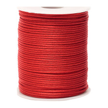 Hand-Woven Rope No. 6 Red Rope A, Compatible with Chinese Knot Bracelet Making, Jade String Beaded DIY Bracelet Materials, 1 Reel