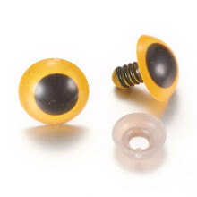 10 pairs (20 pcs) Yellow eyes for "Amigurumi" 8 mm Ø Yellow