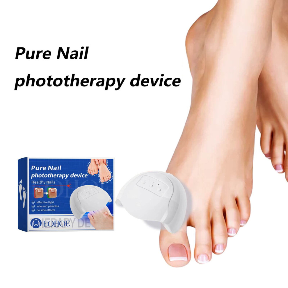 Revolutionary Efficient Light Phototherapy Device for Nails, Improves Strength & Appearance, Compatible with Toenail Cleaning