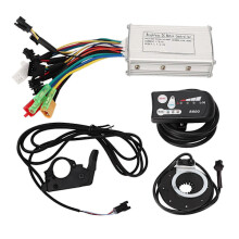 2024 Electric Bicycle Motor Controller Kit Brushless Motor Sine Wave Controller Booster Thumb Throttle Gauge Set 24V 36V 48V