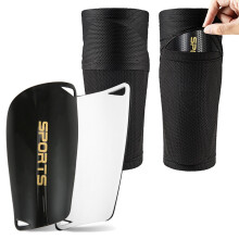 Aqyh Football Shin Guards 1 Pair - Soft Padded Shock Absorption with Socks Sleeve, Protective Calf Pads for Kids, Youth, Adults - Soccer Sports