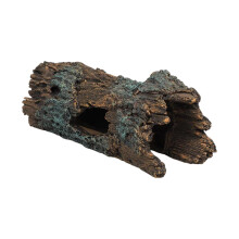 FITYLE Tank Hideout, Resin Hollow Log, Hollow Tree Trunk, Aquarium Tank Decor for Amphibians Reptile Small Lizards S