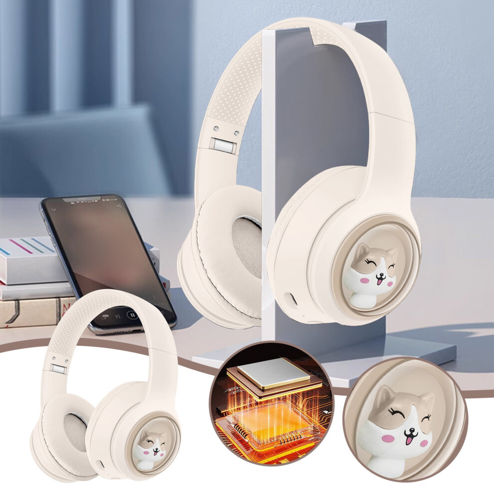 Jacenvly Headphones With Mic, Bluetooth & Wired, Over Ear Foldable Wireless Stereo Headset For Cell Phone Pc, Soft Weight For Prolonged Wearing Light 9389440460423