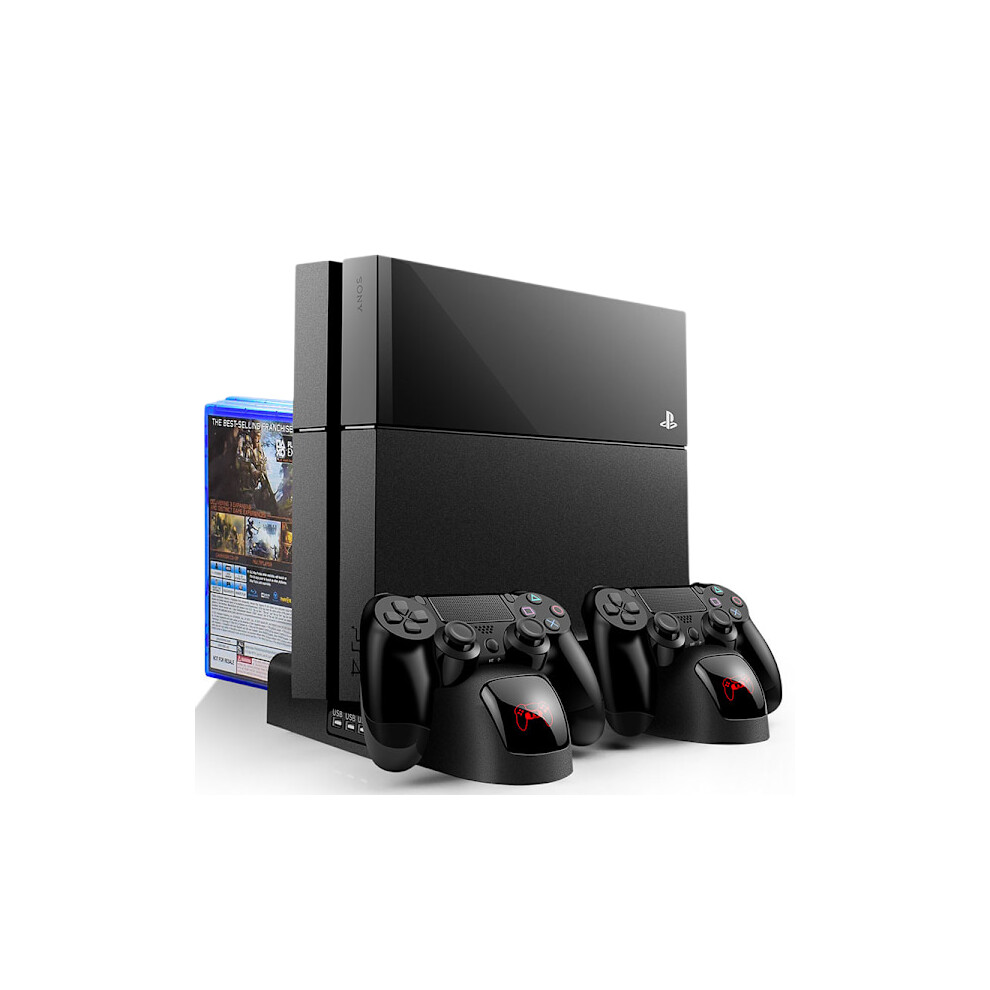 Ps4 Stand Cooling Fan Station For Playstation 4/Ps4 Slim/Ps4 Pro, Ps4 Pro Vertical Stand With 12 Game Slots 9389440460652