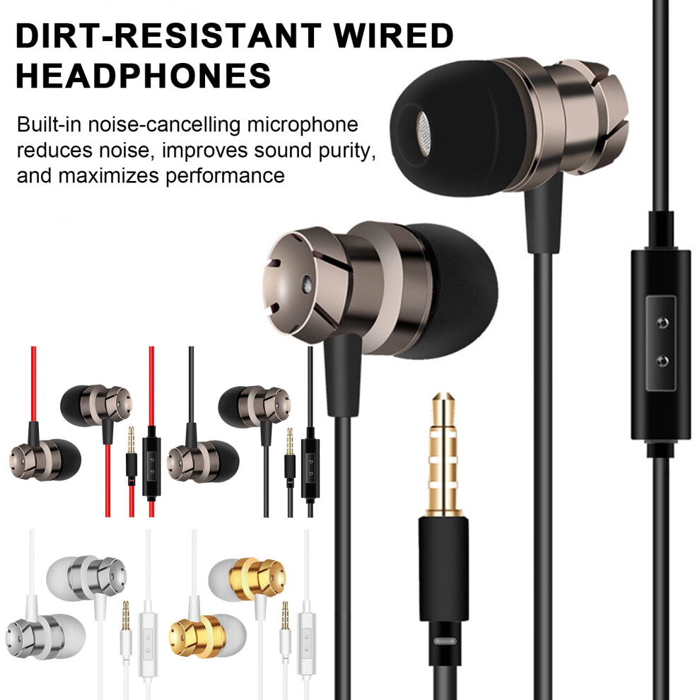 Susuchens Wi Headphones Universal In-Ear With Hifi Sound Surround Bass Built-In Noise-Cancelling Microphone 3.5Mm Headphones Red 9389440460904