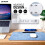 Compatible with SHARP 6-Outlet 4 USB Port 5 ft Surge Protector 2