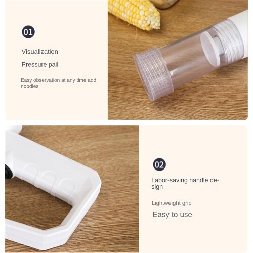 Electric Pasta Maker with Automatic Noodle Making, Compact Durable Kitchen Tool for Home, White 2