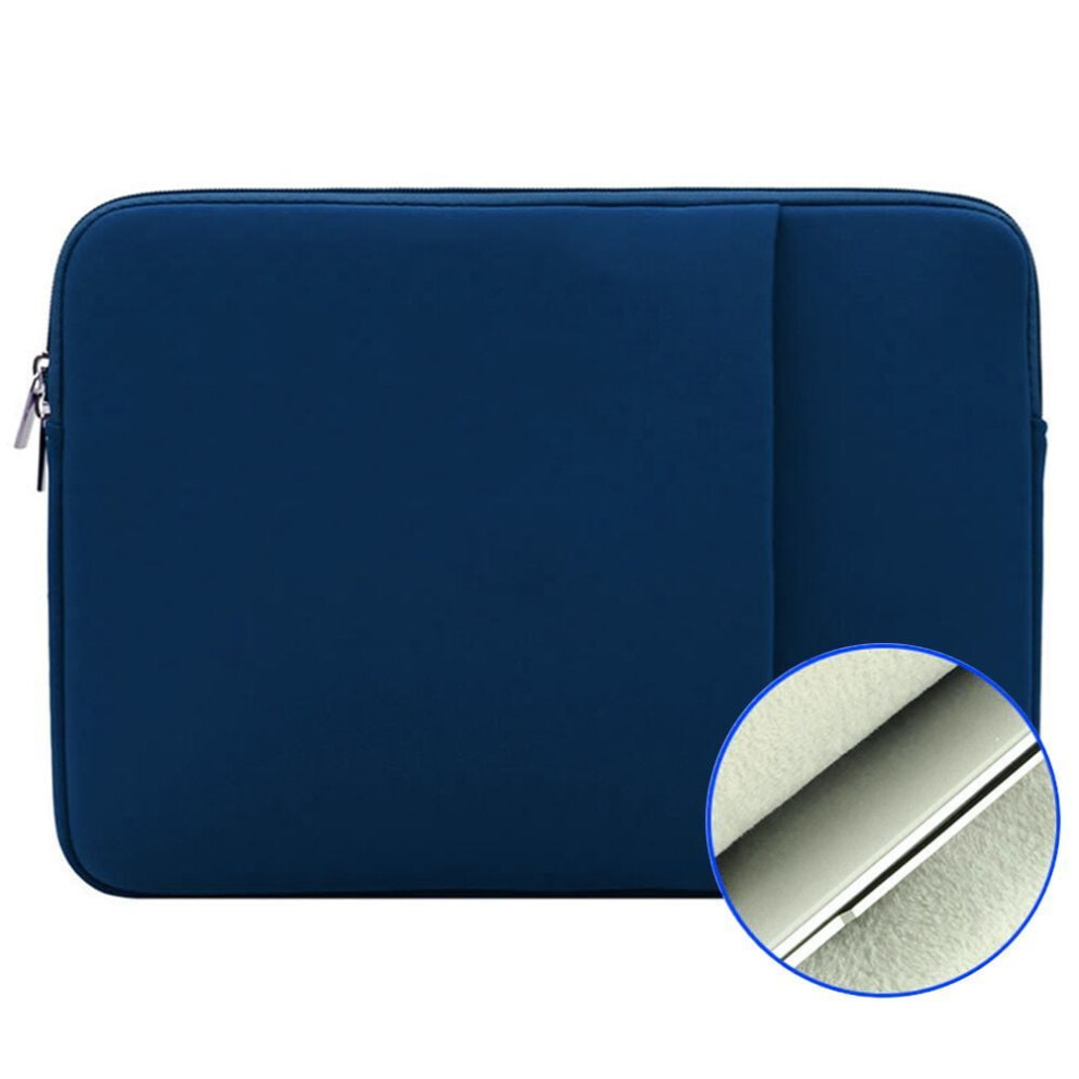 Colorful Dual Zipper Universal Waterproof Pouch Carrying Bag Laptop Sleeve Case Notebook Cover Navy 15.6 Inch Blue 9389440505681