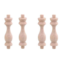 40 Pcs 7.6X1.8cm Beech Unpainted Unfinished Wood Craft Spindles Baluster Restaurant Decor Repair Decoration