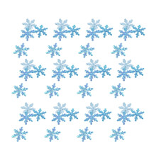 2 Packs 1.5CM Blue Christmas Snowflake Confetti, 300pcs/Pack, Plastic Fake Snowflakes Glitter Paillette Ornaments for Winter Wedding Party