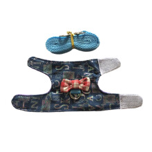Guardung Polyester Cute And Playful Hamster Harness For Adorable Pet – Comfortable And Safe Strap On Harness Rabbit Harness English alphabet,1 S