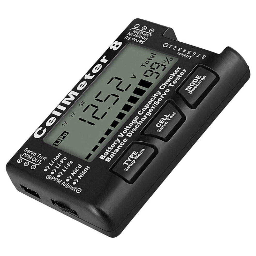 Battery Capacity Tester Digital Battery Capacity Checker Voltage Checker Tool 9389440542549