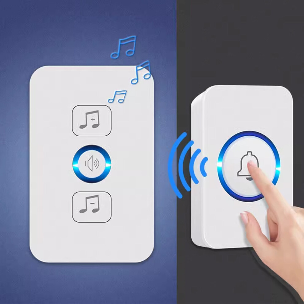 Clearanceï¼Smart Appliances Doorbell Wireless Chime Home Doorbell Intelligent 61 Songs Smart Doorbell Alarm Beeper 9389440542808