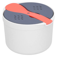 Microwave Rice Cooker with Steamer, Temperature Resistant and Dishwasher Safe Rice Pot