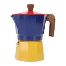 Italian Moka Pot 3 Cup 150ml Aluminum Stovetop Espresso Maker with AntiScalding Handle for Camping
