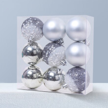 Hxoliqit 6cm/2.36in 9 Christmas Balls Blue Christmas Balls Christmas Trees Christmas Decorations Gifts Christmas Decorations