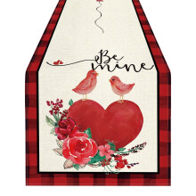 Easygou Back to School Savings! Feltree Table Runner, Valentine's Day Table Flag Festival Decoration Little Gnome Pattern Linen Table Cloth, 13x48in