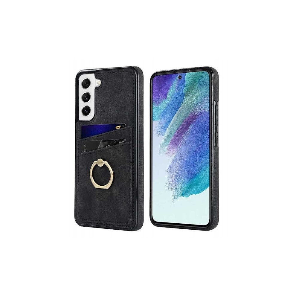 Compatible With Samsung S21 Fe Mobile Case With Card Holder Retro V4 Black 9110895356111