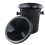Wine Dump Black Plastic Spittoon - Standard Size with Funnel Champagne Bucket 3