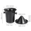 Wine Dump Black Plastic Spittoon - Standard Size with Funnel Champagne Bucket 2