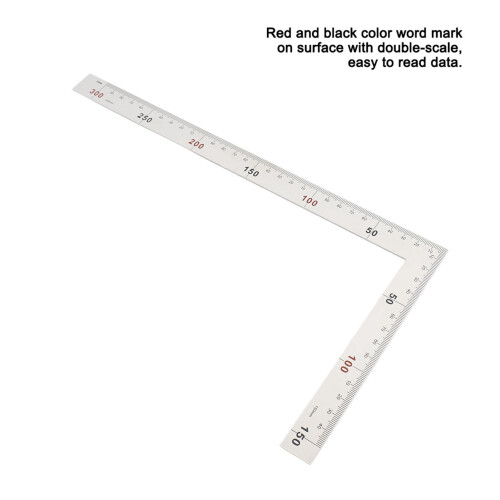 Precision 300x150mm Stainless Steel Right Angle Ruler Square Tool #01 1